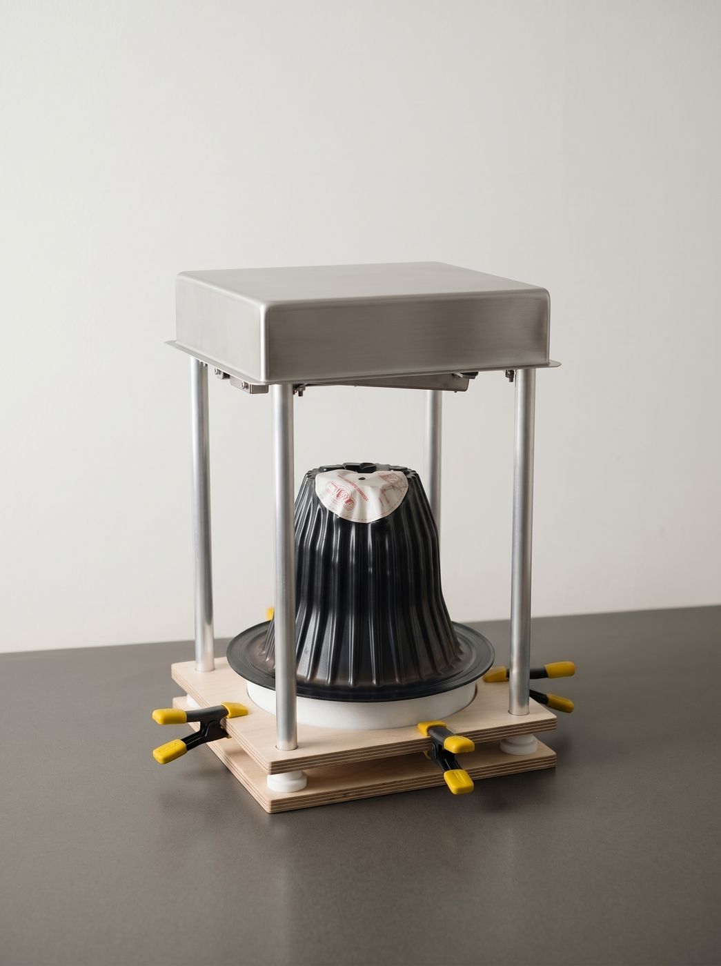Een vinyl plaat, gevacuümvormd over een 3D geprinte mal